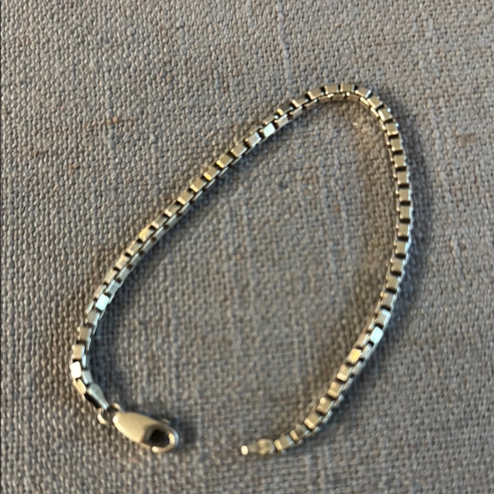 Sterling Silver Box Chain Bracelet